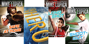 Safe At Home, Hero, Long Shot, and Shoot-Out covers