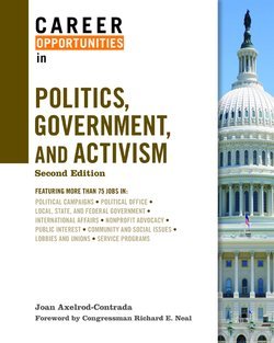 Career Opportunities in Politics, Government, and Activism