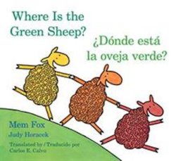 Where is the green sheep? = Donde esta la oveja verde?