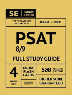 PSAT 8/9 Full Study Guide: Complete Subject Review with 3 Full Practice Tests Book + Online, PLUS Online Flashcards